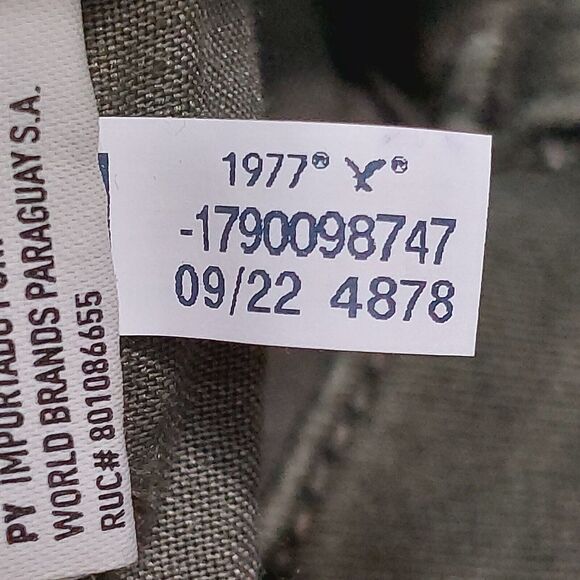 American Eagle Women Baggy Wide Leg Cargo Pants Size 16R Green Streetwear Skater - Picture 10 of 13